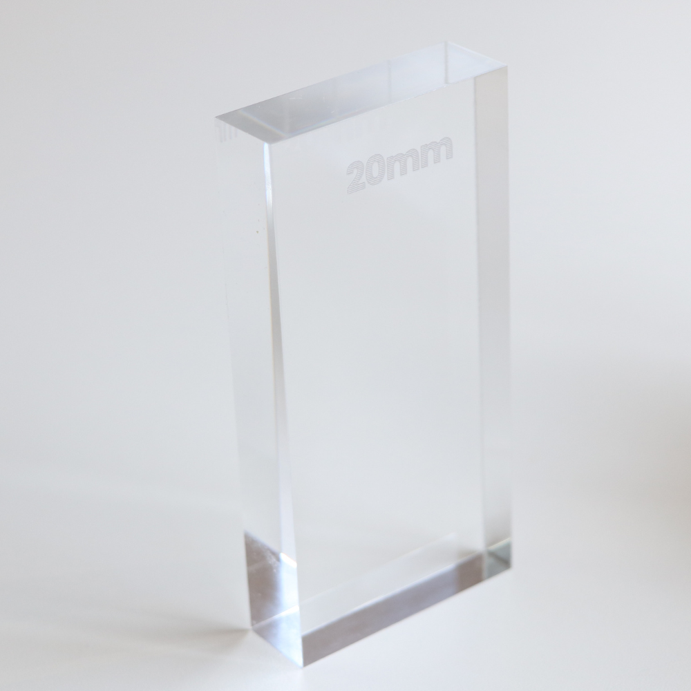 CHAPA DE ACRILICO CRISTAL 2020X3020X20MM, , large